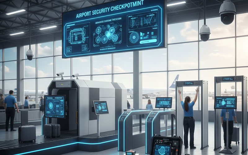 Airport Security Equipment Near CSMIA