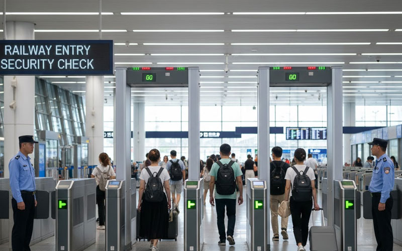 Walk Through Metal Detectors for Railway Entry Gates