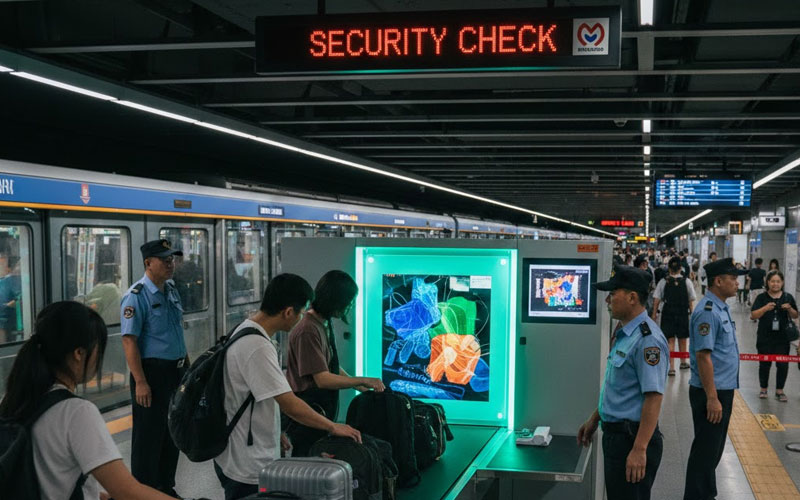 X Ray Baggage Scanner for Metro Stations